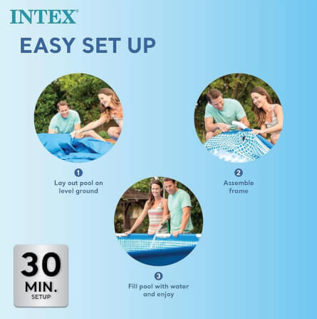 สระน้ำเป่าลม INTEX รุ่น METAL FRAME 3 เมตร พร้อมเครื่องกรองและผ้าคลุมสระ_7